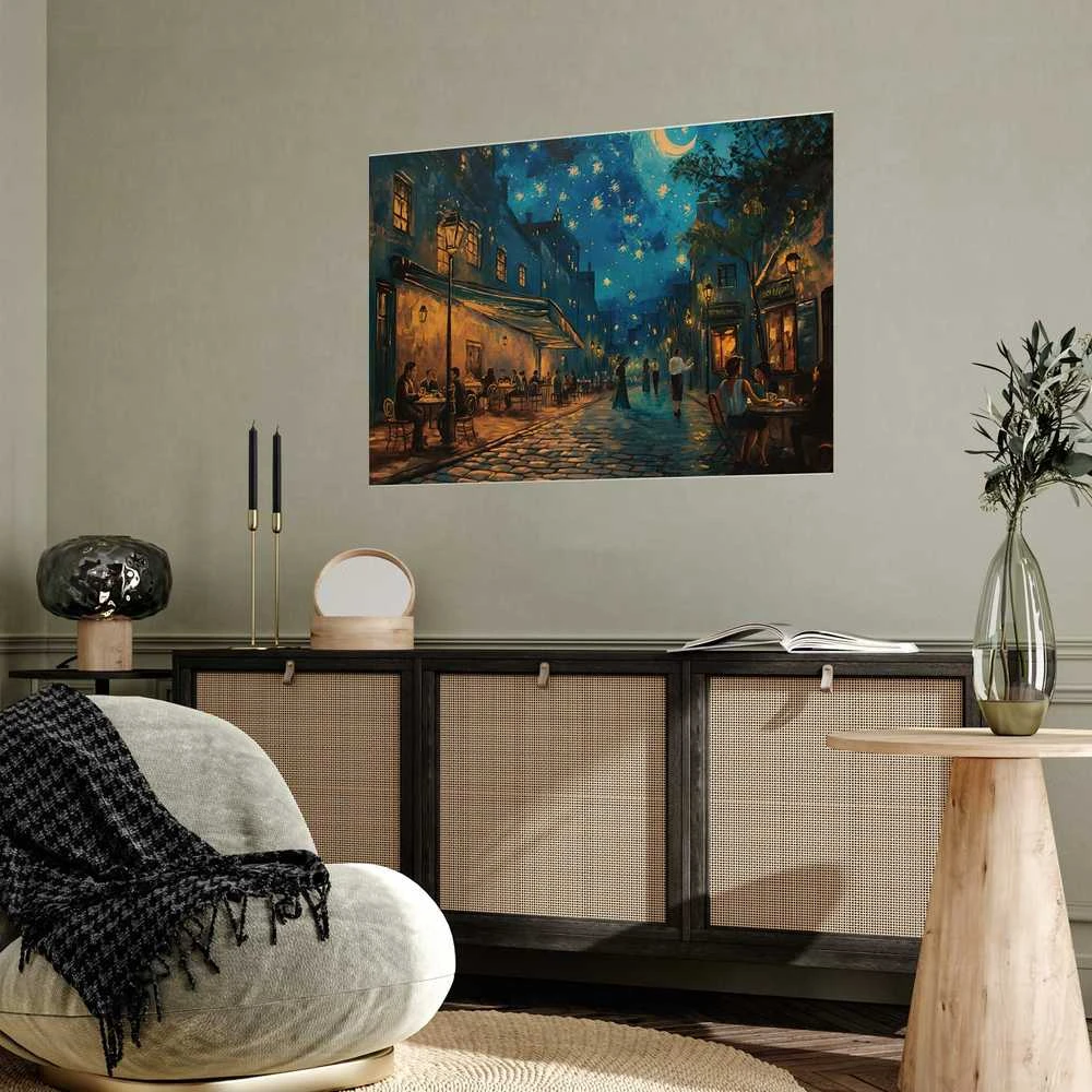 Artgeist Plakatas - Paris street – a painting inspired by Vincent van Gogh's style