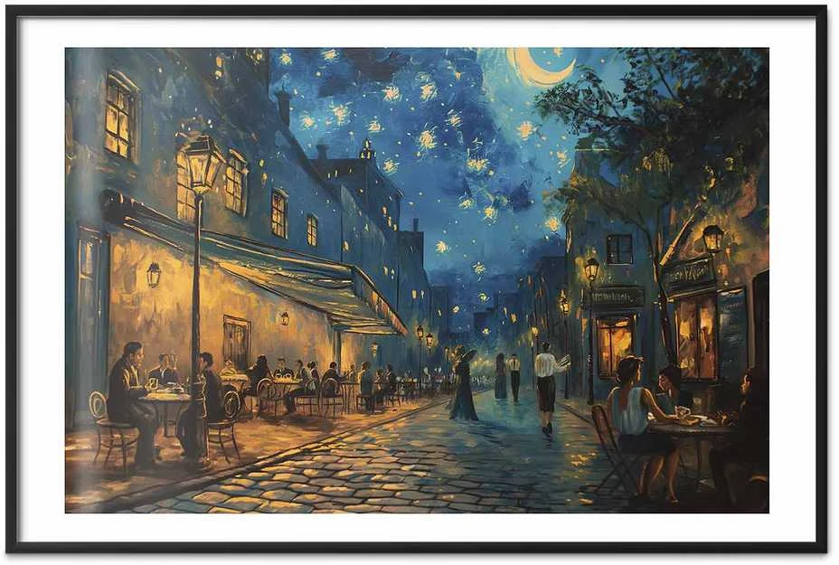 Artgeist Plakatas - Paris street – a painting inspired by Vincent van Gogh's style