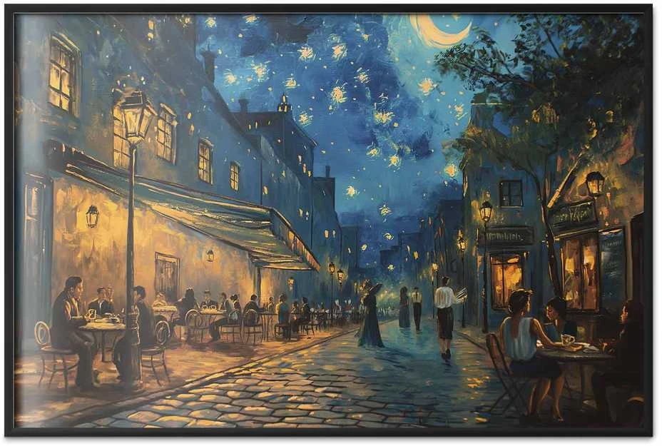 Artgeist Plakatas - Paris street – a painting inspired by Vincent van Gogh's style
