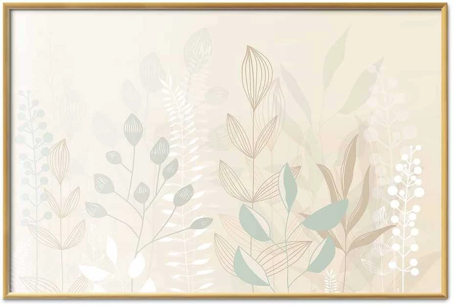 Artgeist Plakatas - Pastel-rusvai gelsvas Meadow