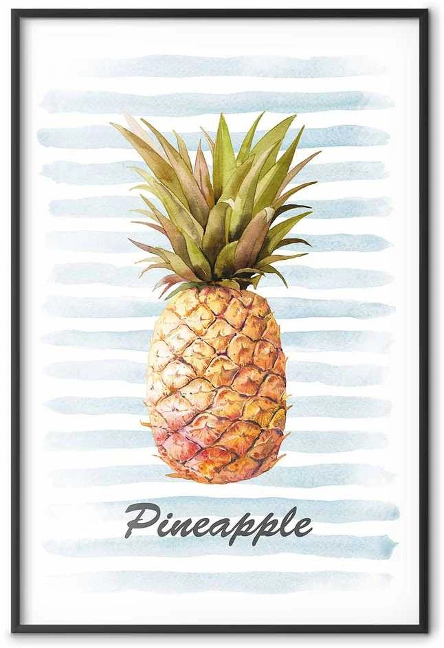Artgeist Plakatas - Pineapple and Stripes