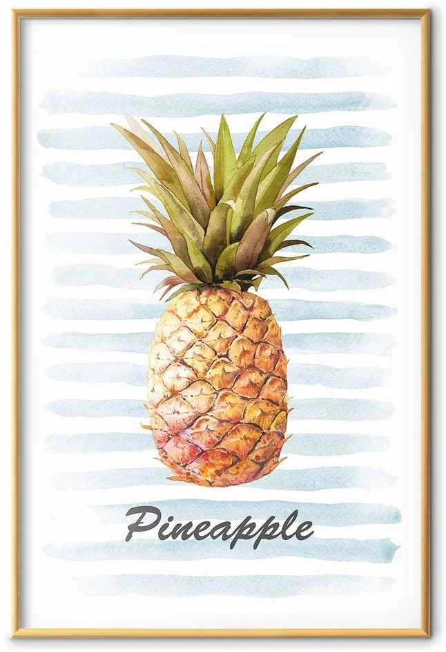 Artgeist Plakatas - Pineapple and Stripes