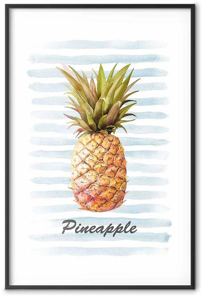 Artgeist Plakatas - Pineapple and Stripes