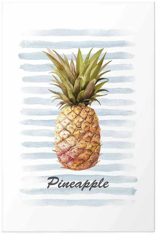 Artgeist Plakatas - Pineapple and Stripes