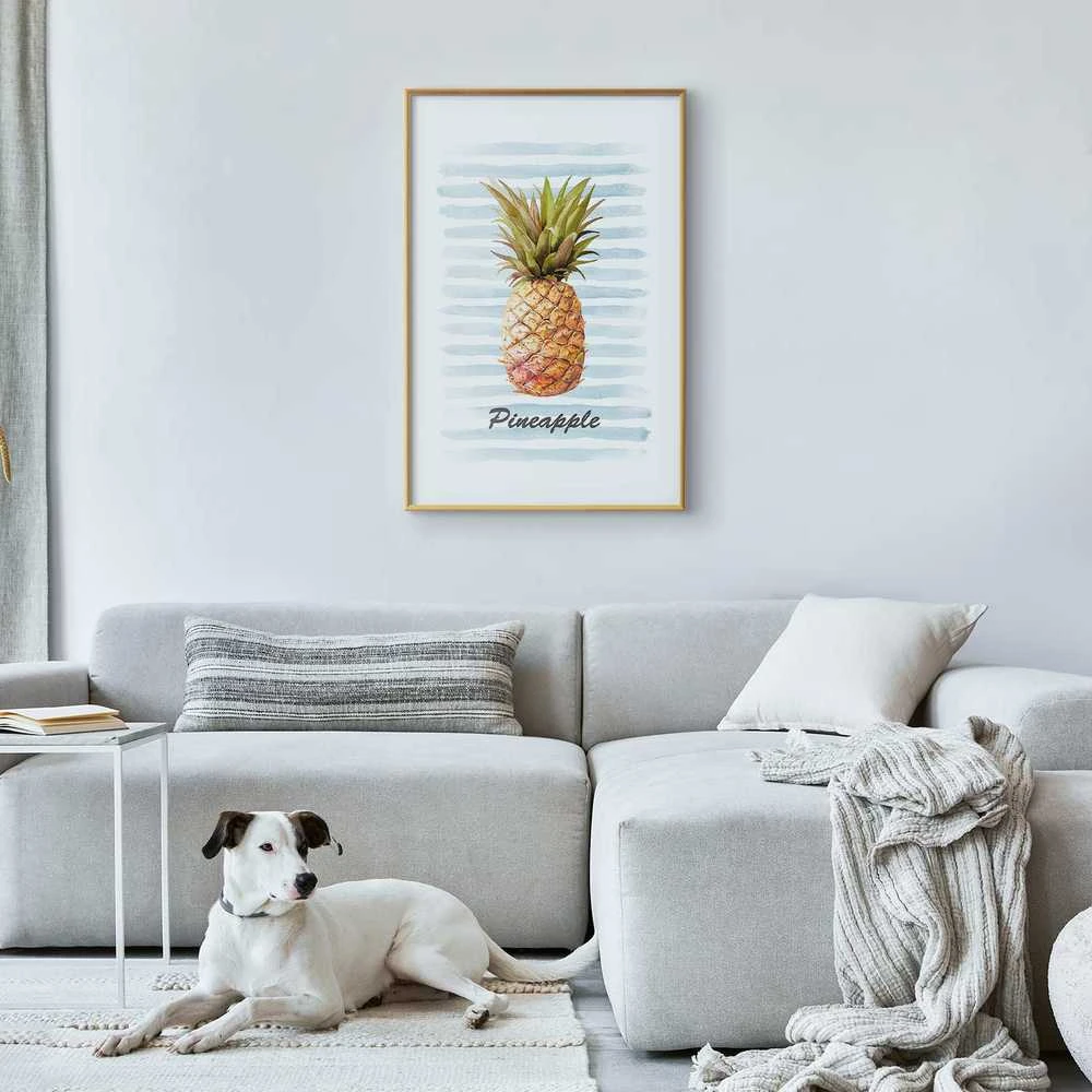 Artgeist Plakatas - Pineapple and Stripes