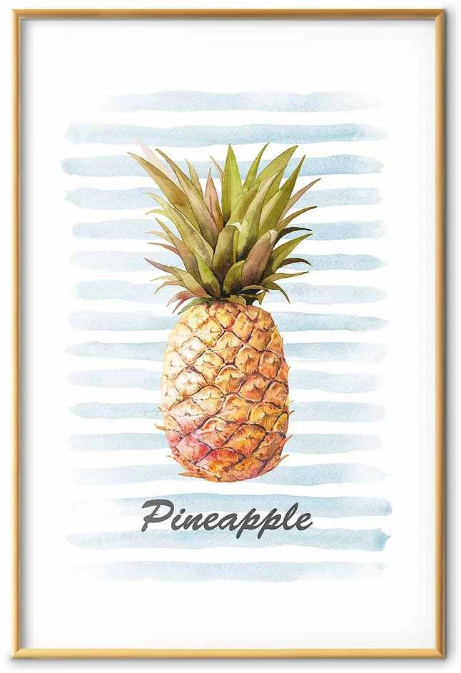 Artgeist Plakatas - Pineapple and Stripes