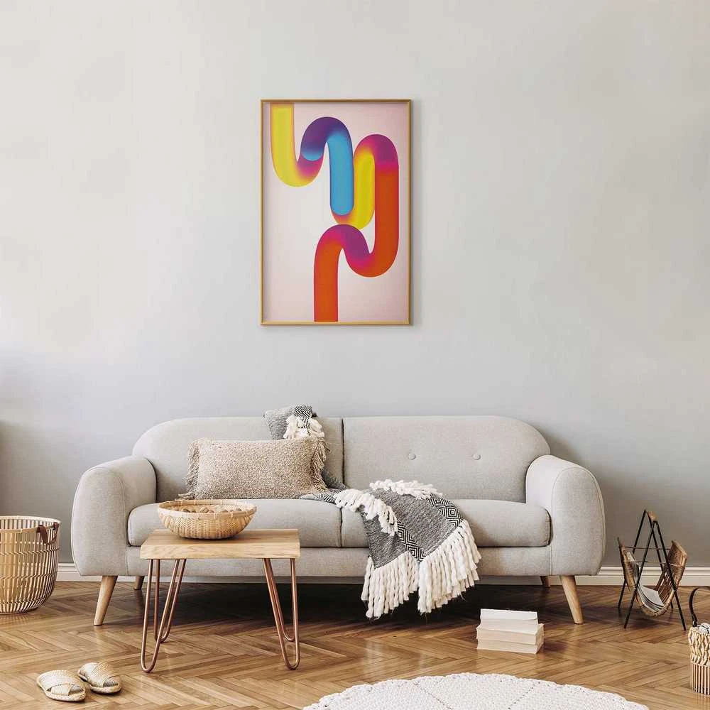 Artgeist Plakatas - Rainbow Tubes - abstract illustration with colorful gradients
