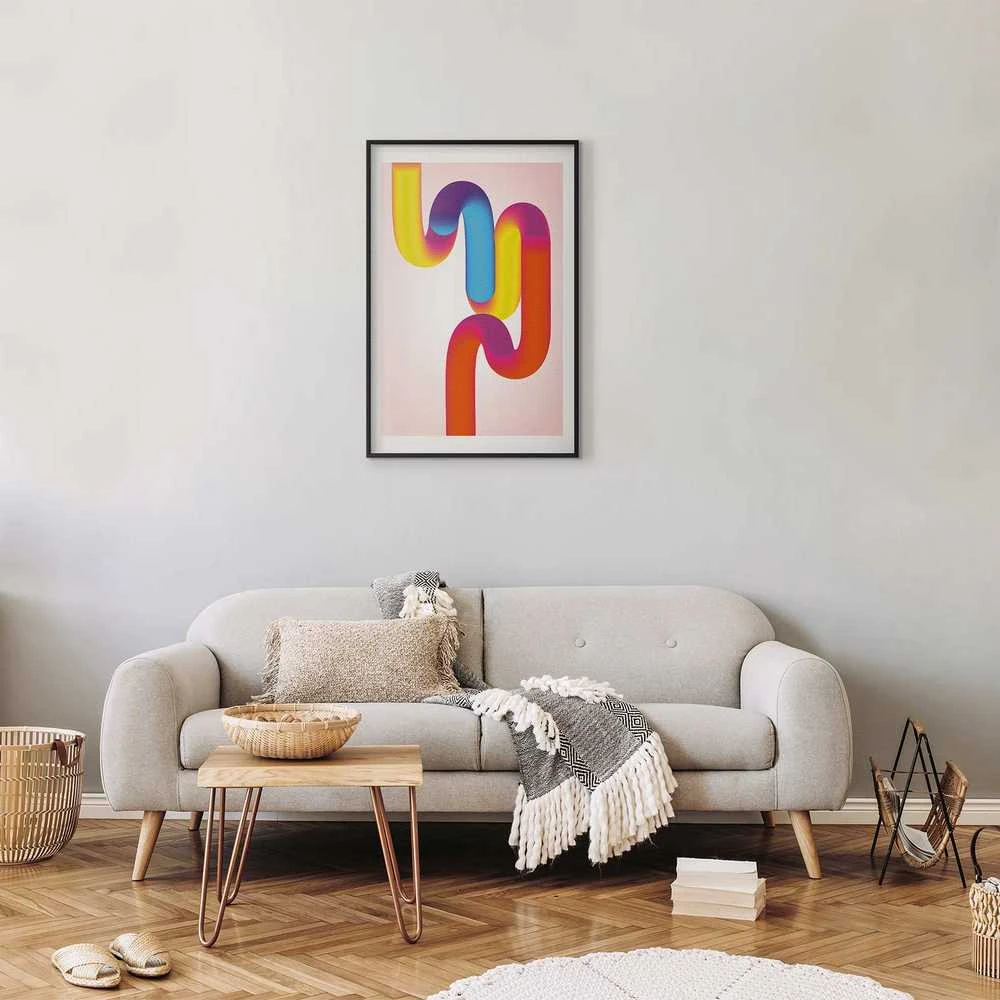 Artgeist Plakatas - Rainbow Tubes - abstract illustration with colorful gradients