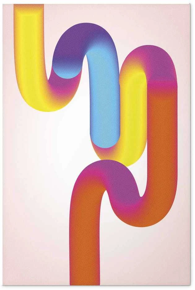 Artgeist Plakatas - Rainbow Tubes - abstract illustration with colorful gradients