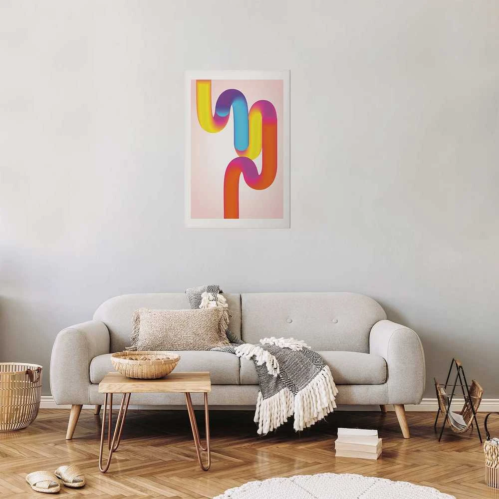 Artgeist Plakatas - Rainbow Tubes - abstract illustration with colorful gradients