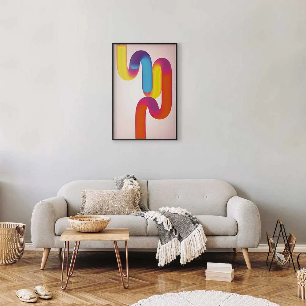 Artgeist Plakatas - Rainbow Tubes - abstract illustration with colorful gradients