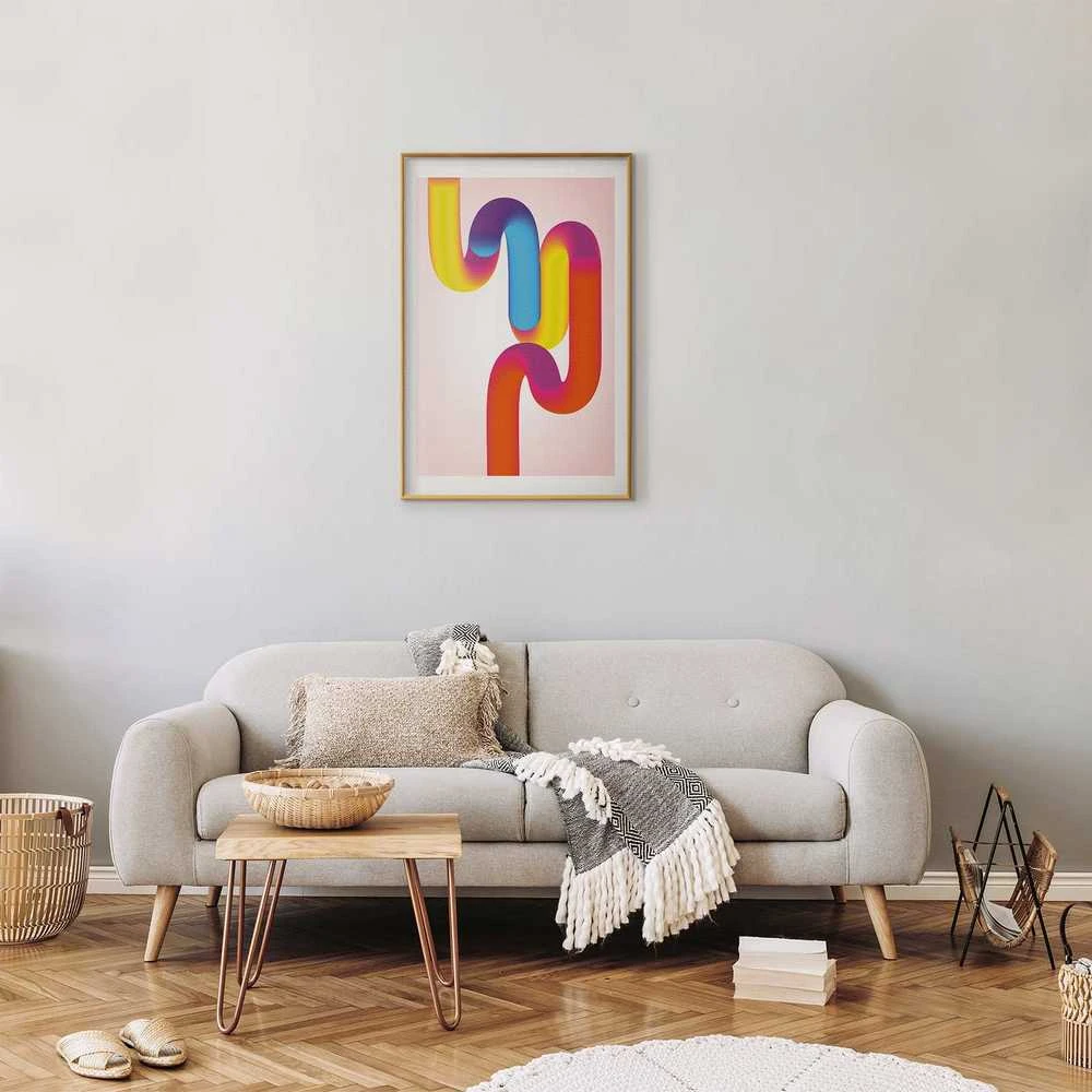 Artgeist Plakatas - Rainbow Tubes - abstract illustration with colorful gradients