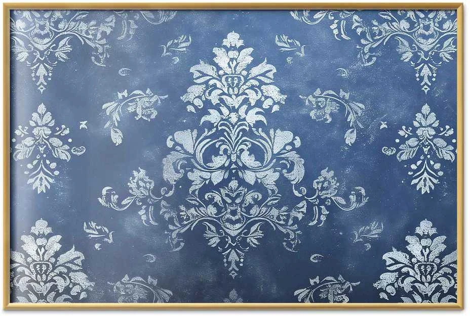 Artgeist Plakatas - Retro Ornament in Worn Blues