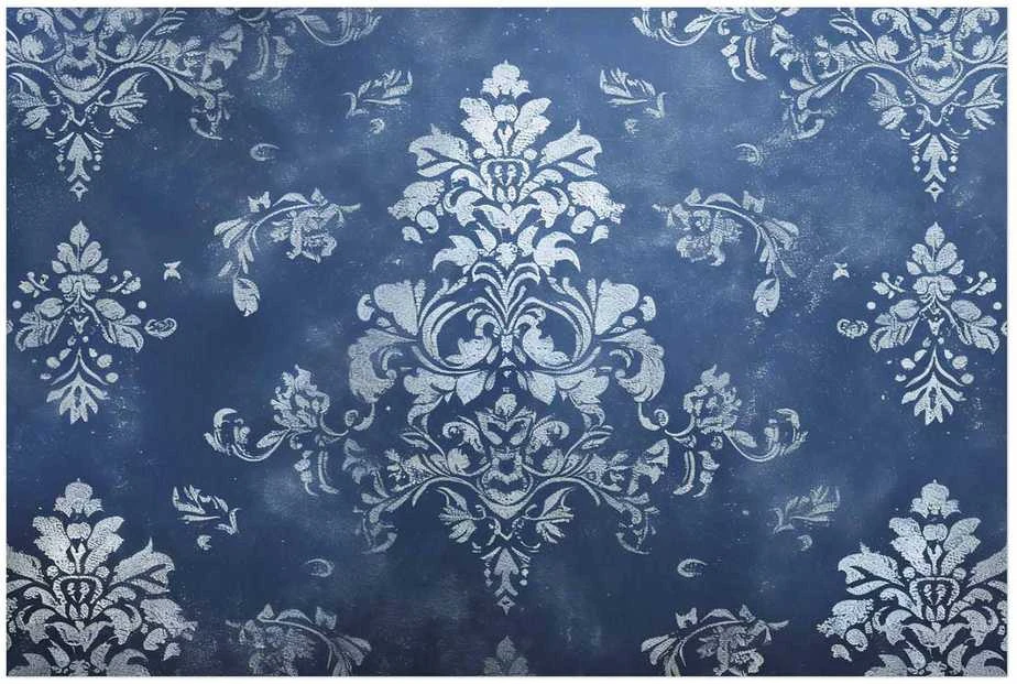 Artgeist Plakatas - Retro Ornament in Worn Blues