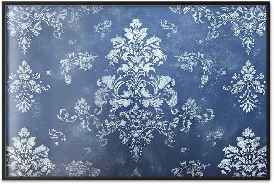 Artgeist Plakatas - Retro Ornament in Worn Blues
