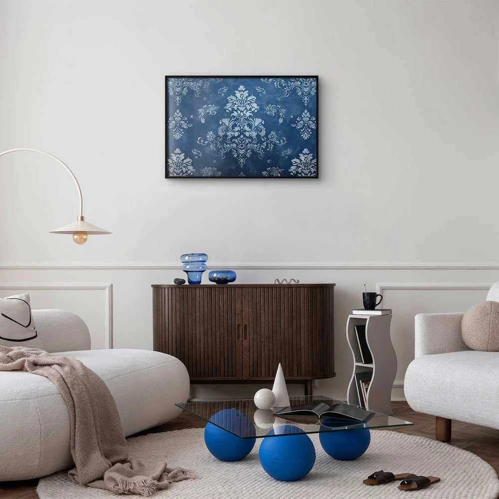 Artgeist Plakatas - Retro Ornament in Worn Blues