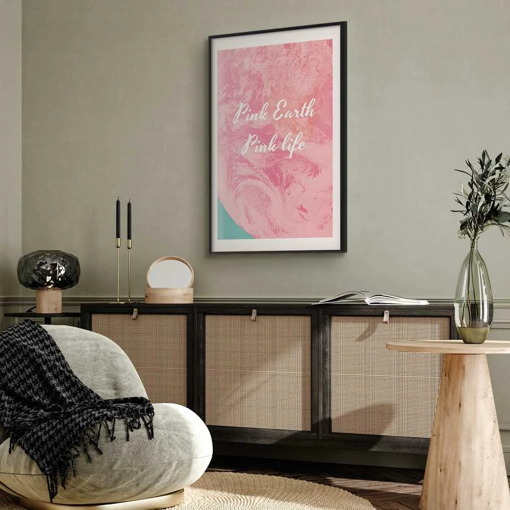 Artgeist Plakatas - Rožinė Earth, Rožinė Life