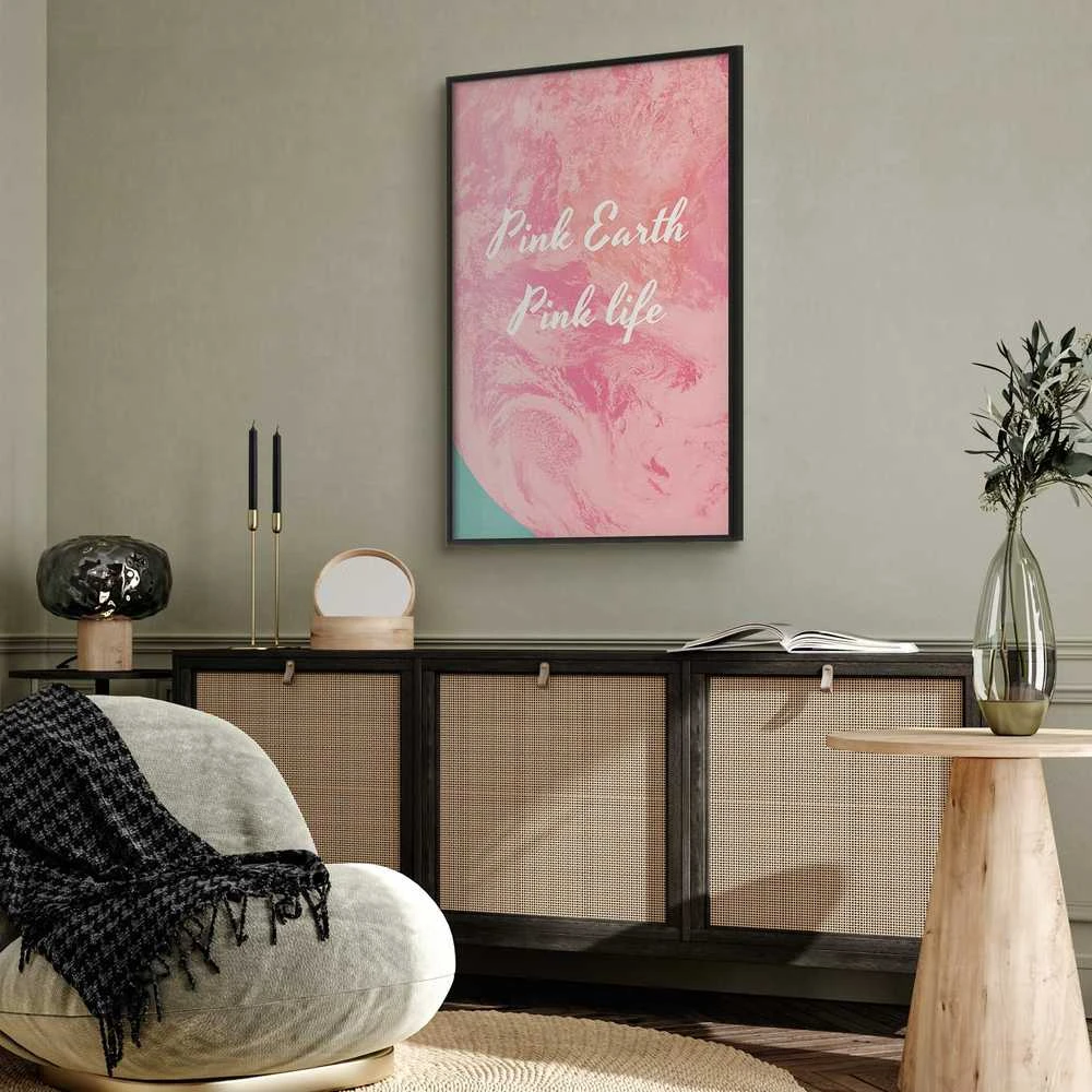 Artgeist Plakatas - Rožinė Earth, Rožinė Life
