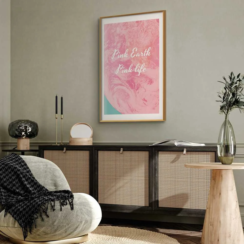 Artgeist Plakatas - Rožinė Earth, Rožinė Life