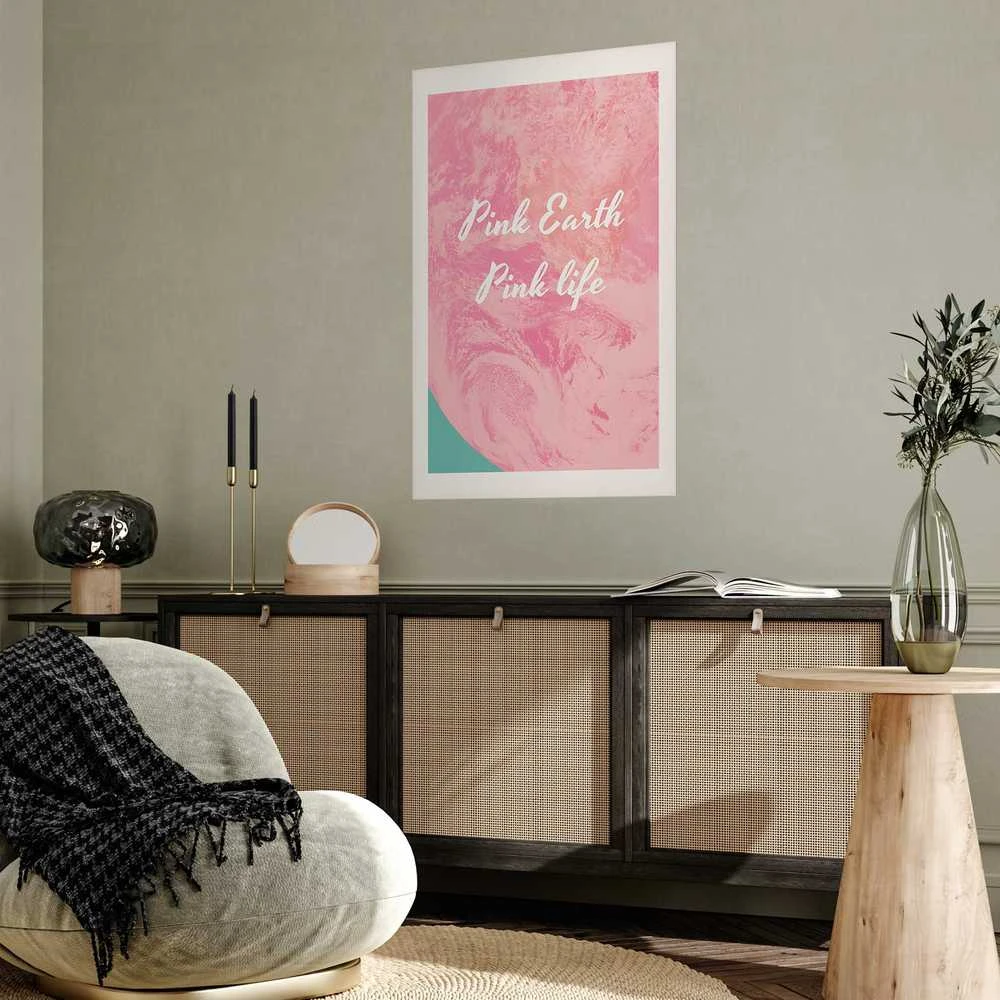 Artgeist Plakatas - Rožinė Earth, Rožinė Life