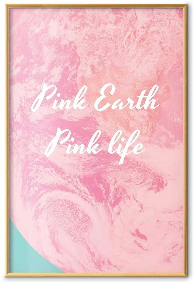 Artgeist Plakatas - Rožinė Earth, Rožinė Life