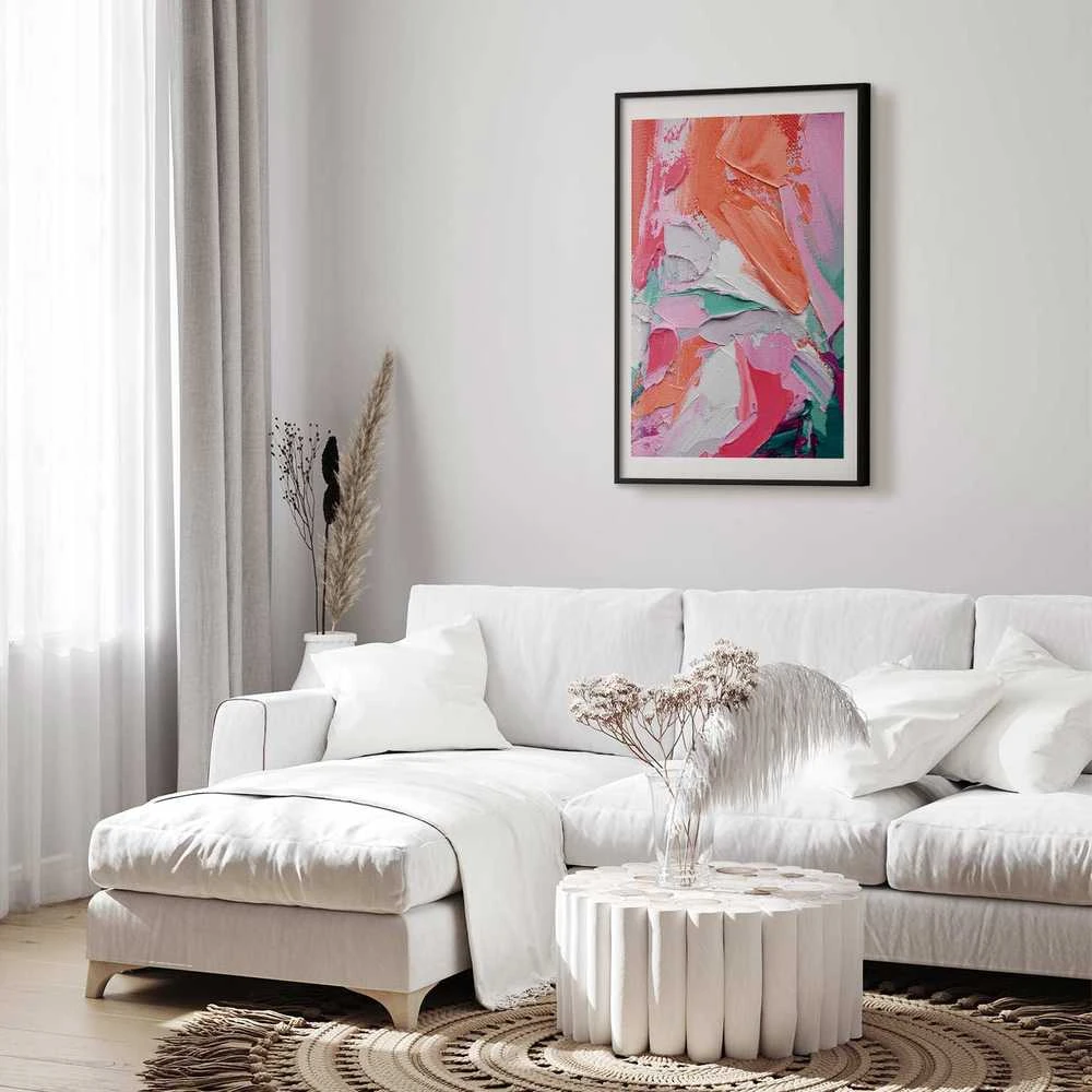 Artgeist Plakatas - Rožinė Palette - vibrant shades of pink, oranžinis, and žalias on canvas