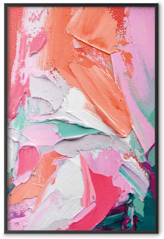 Artgeist Plakatas - Rožinė Palette - vibrant shades of pink, oranžinis, and žalias on canvas