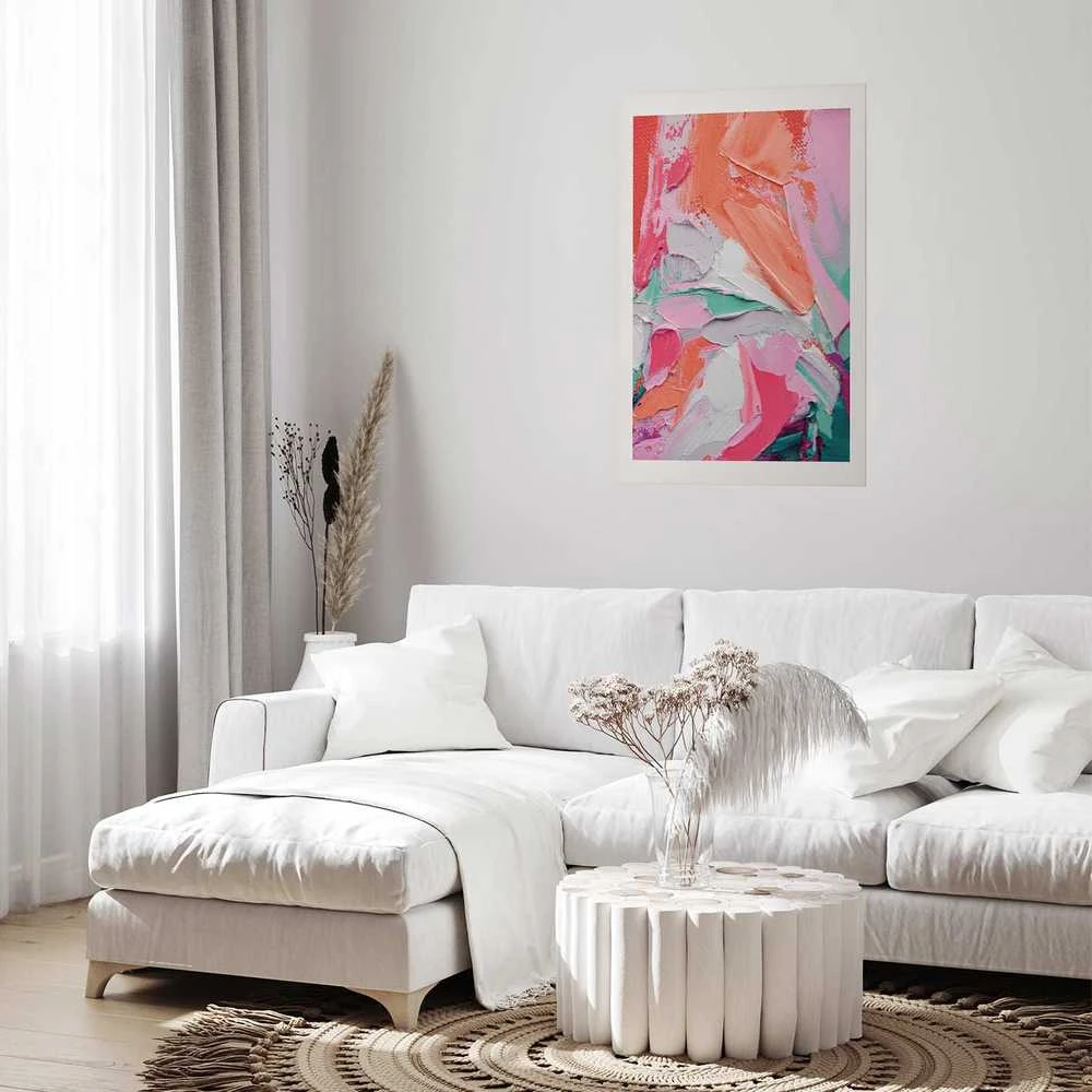 Artgeist Plakatas - Rožinė Palette - vibrant shades of pink, oranžinis, and žalias on canvas