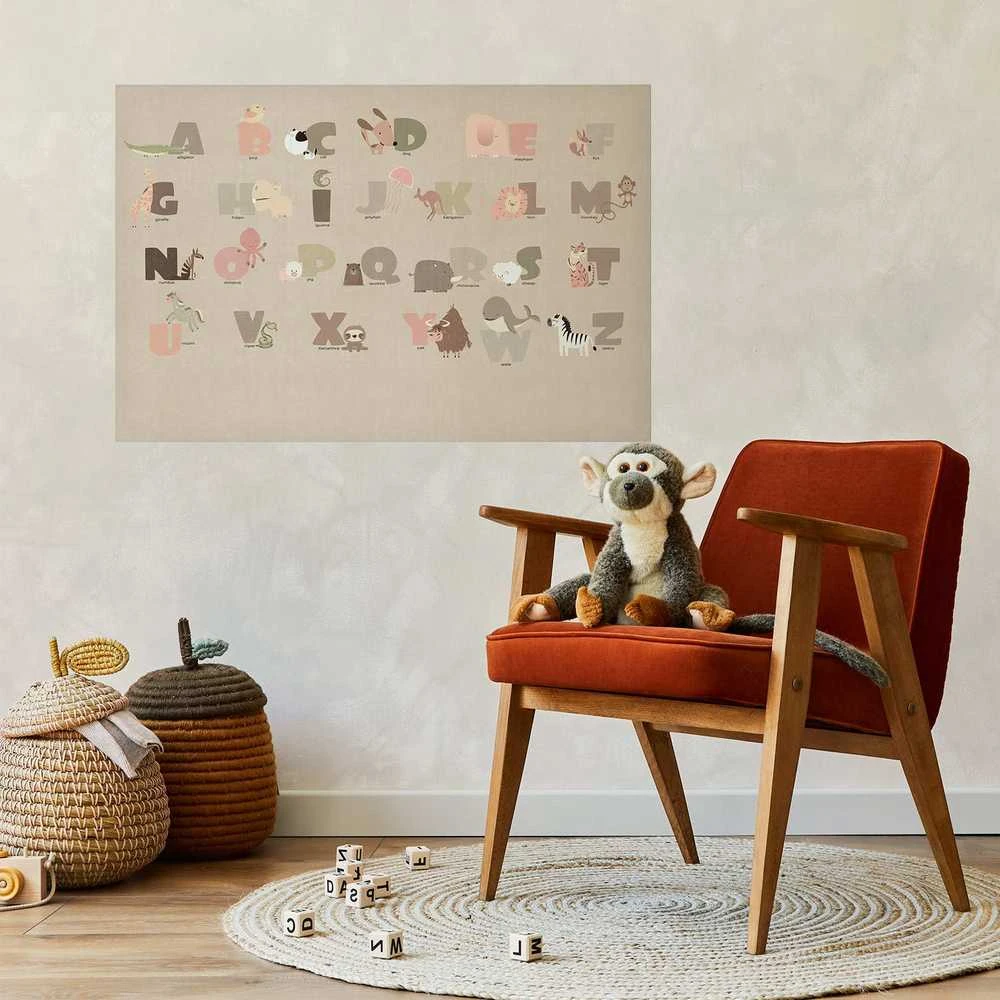 Artgeist Plakatas - rusvai gelsvas Alphabet