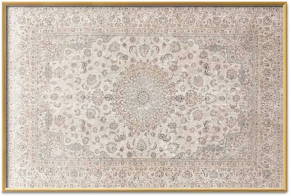 Artgeist Plakatas - Sand Carpet - Worn Persian Rug with Rich Ornamental Motifs