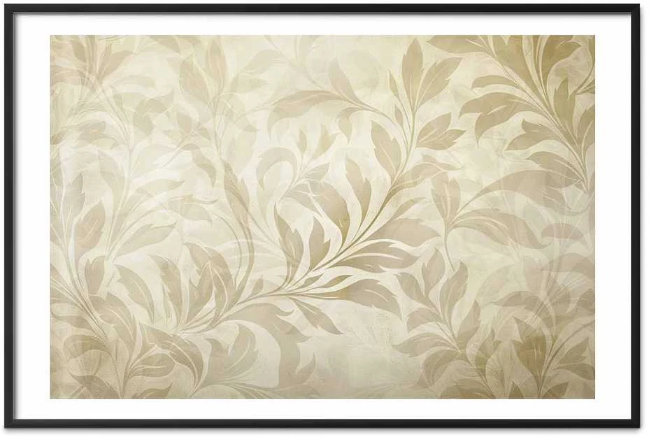 Artgeist Plakatas - Sand-colored Leaves and Vines