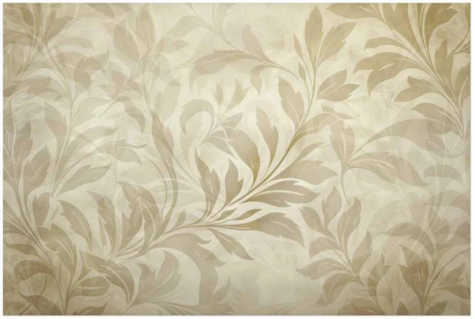 Artgeist Plakatas - Sand-colored Leaves and Vines