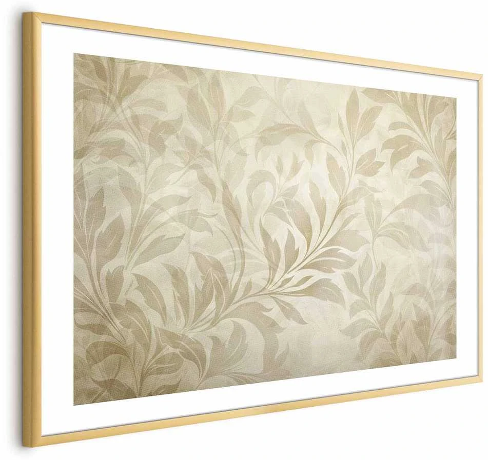 Artgeist Plakatas - Sand-colored Leaves and Vines