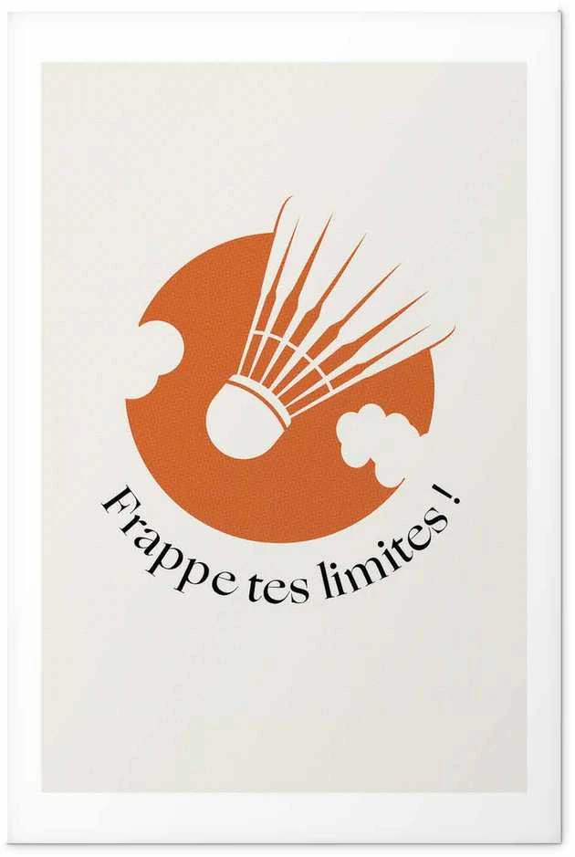 Artgeist Plakatas - Shuttlecock Against the Oranžinis Sun