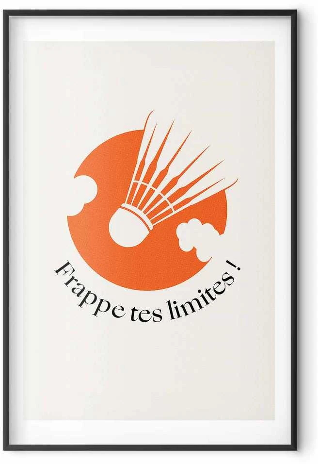 Artgeist Plakatas - Shuttlecock Against the Oranžinis Sun