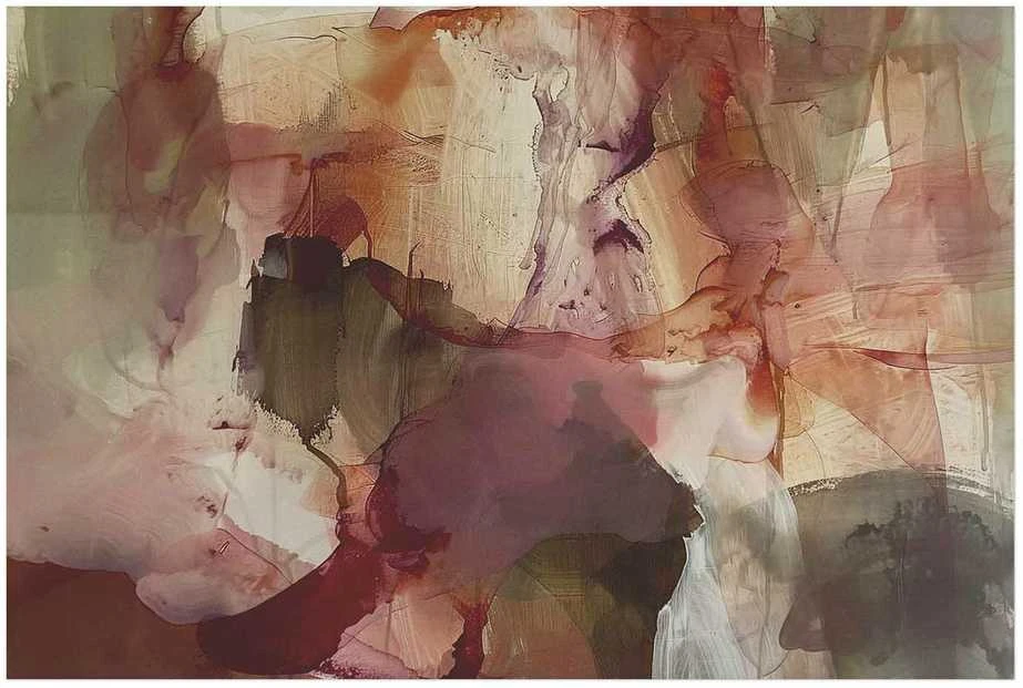 Artgeist Plakatas - Spring Composition - glimmers and forms in watercolor technique