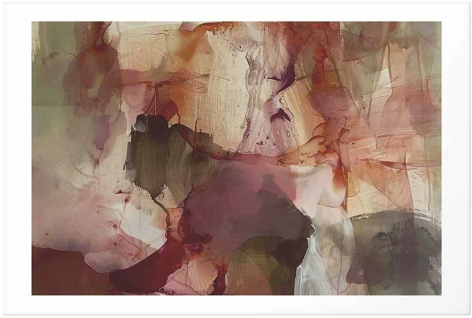 Artgeist Plakatas - Spring Composition - glimmers and forms in watercolor technique