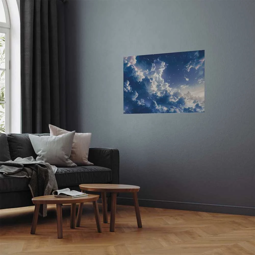 Artgeist Plakatas - Starry Clouds and Soft Light Over a Corner of the Sky