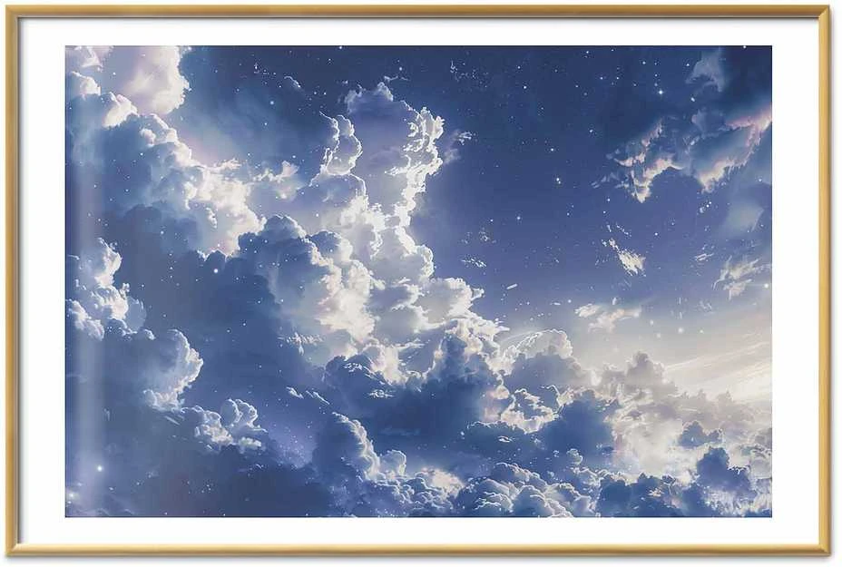 Artgeist Plakatas - Starry Clouds and Soft Light Over a Corner of the Sky