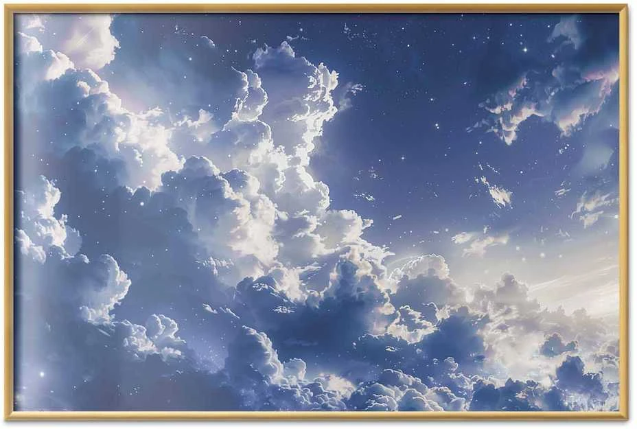 Artgeist Plakatas - Starry Clouds and Soft Light Over a Corner of the Sky