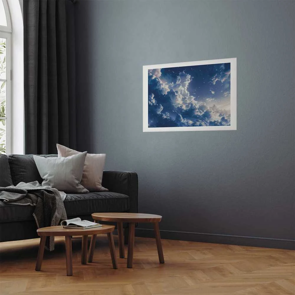 Artgeist Plakatas - Starry Clouds and Soft Light Over a Corner of the Sky