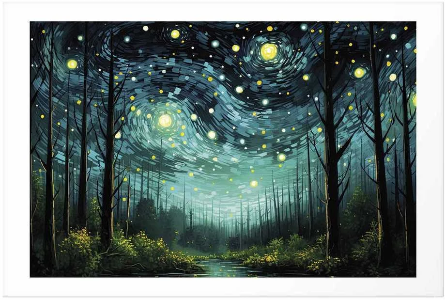 Artgeist Plakatas - Starry night - a contemporary version of Van Gogh's night sky