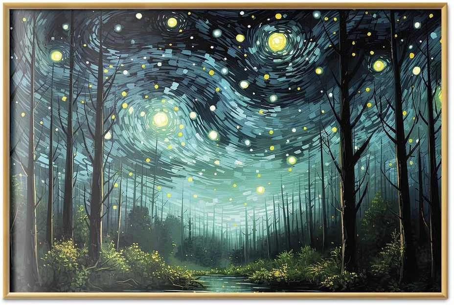 Artgeist Plakatas - Starry night - a contemporary version of Van Gogh's night sky