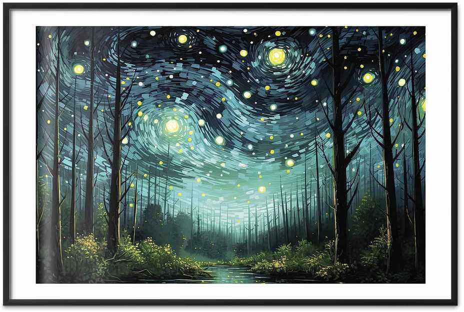 Artgeist Plakatas - Starry night - a contemporary version of Van Gogh's night sky