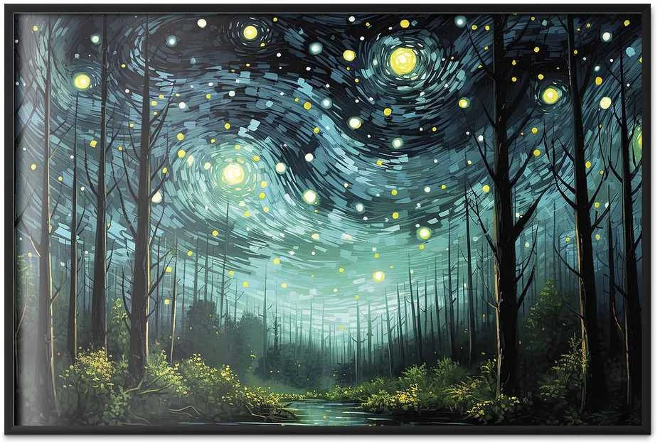 Artgeist Plakatas - Starry night - a contemporary version of Van Gogh's night sky