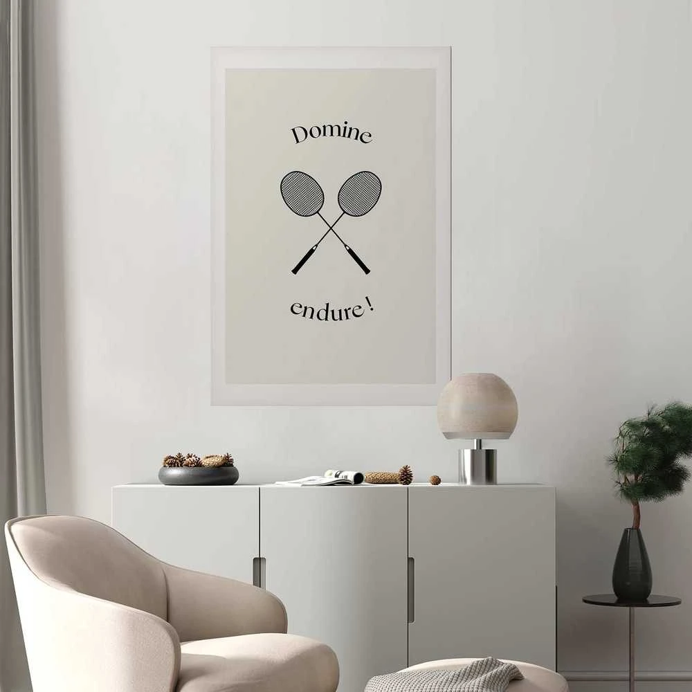 Artgeist Plakatas - Summer Games - Badminton Rackets on a Baltas Background