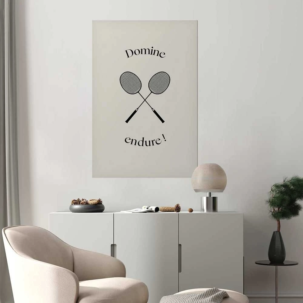 Artgeist Plakatas - Summer Games - Badminton Rackets on a Baltas Background