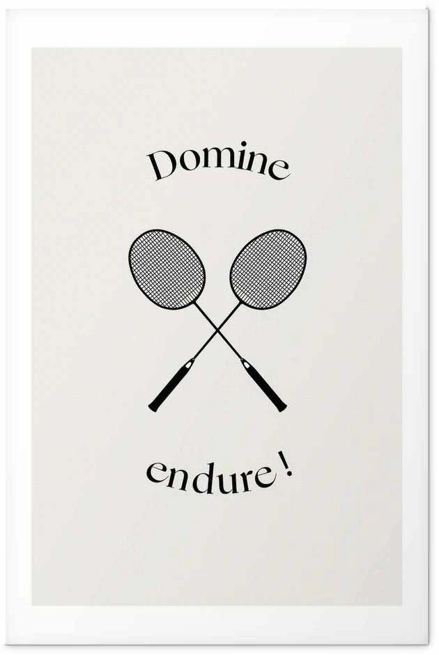 Artgeist Plakatas - Summer Games - Badminton Rackets on a Baltas Background