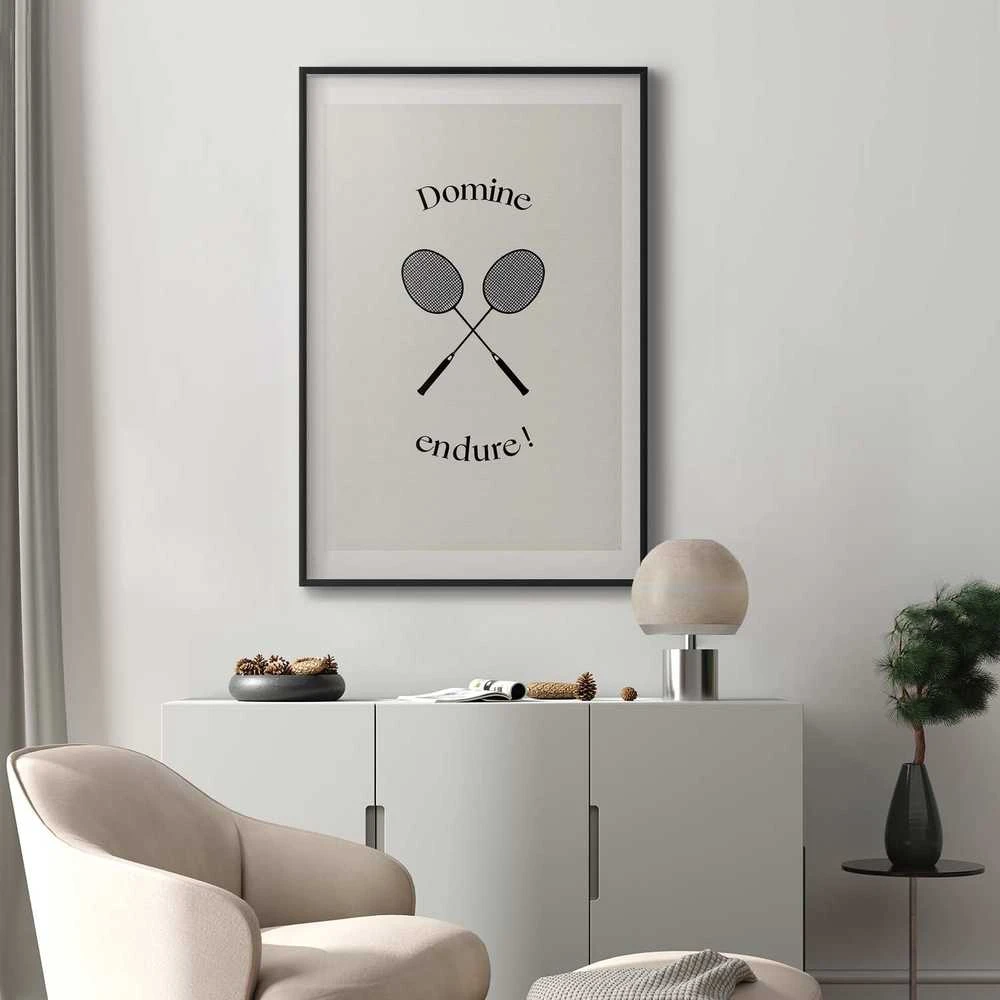 Artgeist Plakatas - Summer Games - Badminton Rackets on a Baltas Background