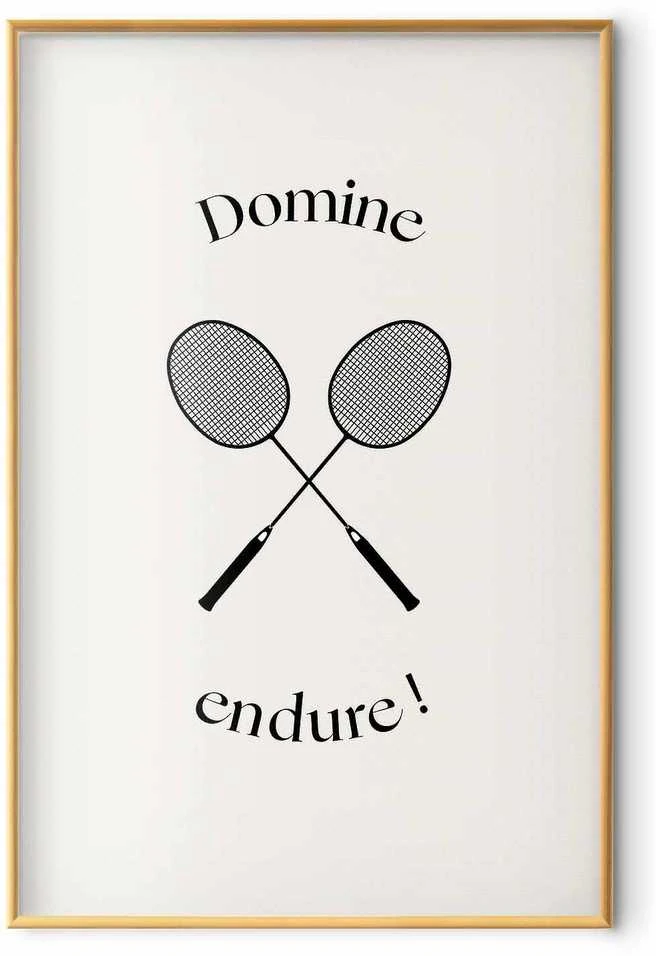 Artgeist Plakatas - Summer Games - Badminton Rackets on a Baltas Background